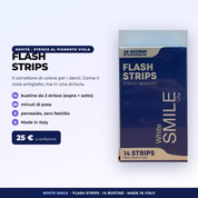 Flash Strips, strisce per denti al pigmento viola: confezione da 14 bustine